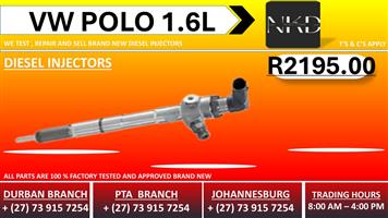 Vw Polo 1.6L Diesel Injectors 