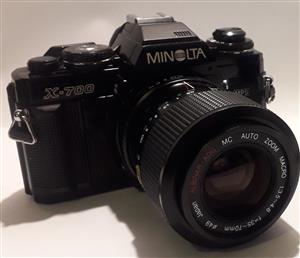 Minolta X-700 Camera with lenses and accessories for sale. Excellent condition
