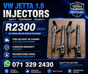 VW JETTA 1.6 INJECTORS FOR SALE WITH WARRANTY INCLUDED 