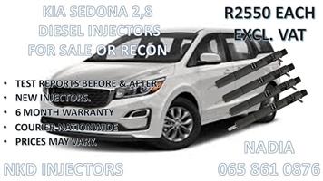 KIA SEDONA 2,8 DIESEL INJECTORS FOR SALE OR RECON