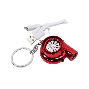 Turbocharger Cigarette Lighter Keyring with Turbo Sound - (Red)