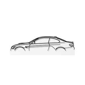 Steel Silhouette Wall Art - Bmw E92 M3 1200X425X2MM