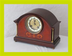 French Inlaid Mahogany Mantle Clock(SKU 114) 