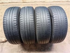 Set of 185/65/15 Dunlop Tyres for Sale. Contact 