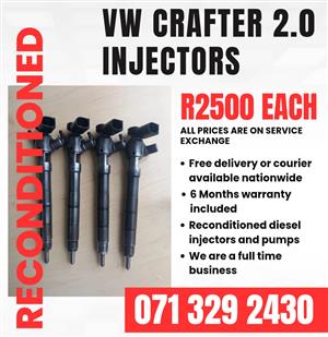 VW CRAFTER 2.0 INJECTORS FOR SALE WITH WARRANTY 