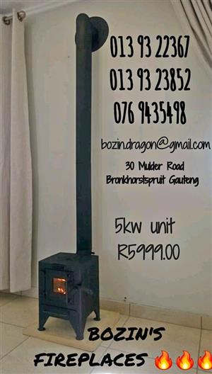 5kw small closed combustion fireplace