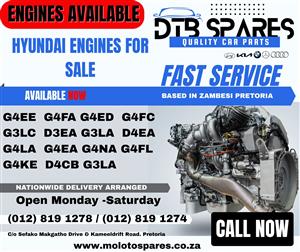 Hyundai Engines NOW available