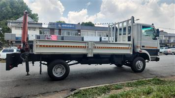 2014 Tata LPT 813 EX2 4 ton Dropside with 3.5 ton Crane