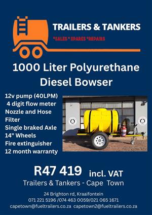 1000 Liter Polyurethane Diesel Bowser