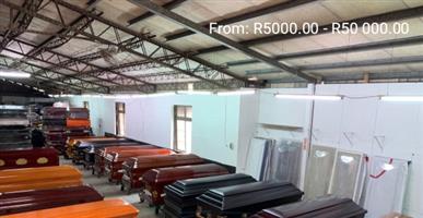 Selling out coffins and caskets prices very low.