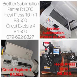 Brother Sublimation Printer Heat Press 10 in 1Cricut Explore4