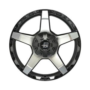 20″ SSW S341 6/139 Polished Silver Face with Black Trim Alloy Wheels
