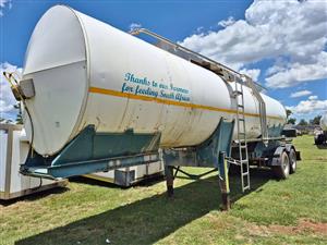 Water/milk stainless trailers for sale, 10 000L - 22 000L trailers,