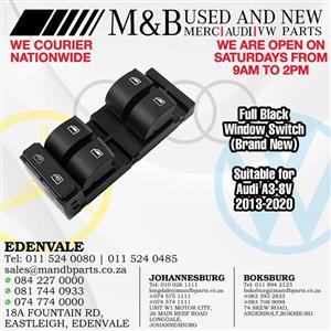 Full Black Window Switch (Brand New) Suitable Audi A3-8V 2013-2020