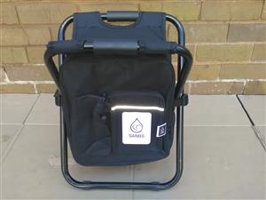 Camping stool and cooler bag.