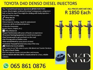 TOYOTA D4D DIESEL INJECTRS FOR SALE OR RECON 