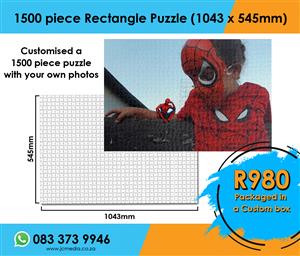 Large 1500 piece custom personalized picture photo jigsaw puzzle South Africa