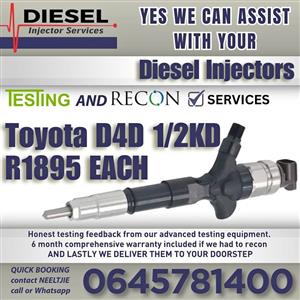 Toyota D4D 1/2kd diesel injectors for sale