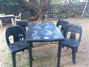Table and 4 chairs