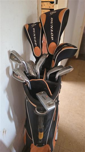 Dunlop DDH Special golf clubs with carry bag, extra balls and t's.