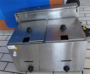 IDEAL IGF-72 DOUBLE GAS DEEP FRYER W/BASKET S065347A