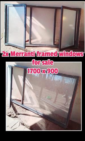 Merranti wood framed windows for sale