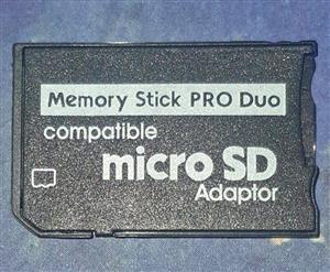 Micro SD to Memory Stick PRO Duo Adapter (PSP & Sony Cameras) Brand New