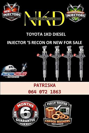 TESTED INJECTORS FOR TOYOTA 1KD - ON DIESEL VEHICLES 