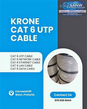 Krone CAT 6 UTP, LAN, Ethernet, Data, Network Cable