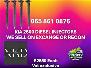 KIA 2500 DIESEL INJECTORS FOR SALE ON EXCHANGE OR RECON OR NEW LEANDRA