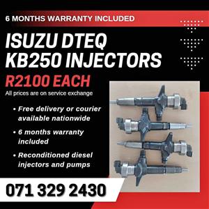 ISUZU DTEQ KB250 INJECTORS FOR SALE WITH WARRANTY INCLUDED
