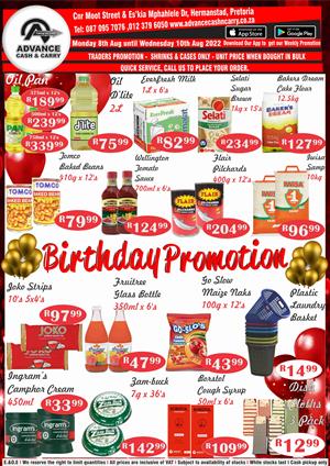Wholesale deals on grocery products.