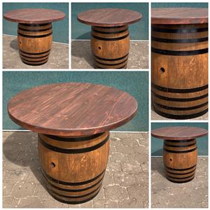 Wine Barrel with large top - Stained