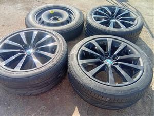 BMW 3 series 5 series 5 holes  245/40R 18  rims and tyres