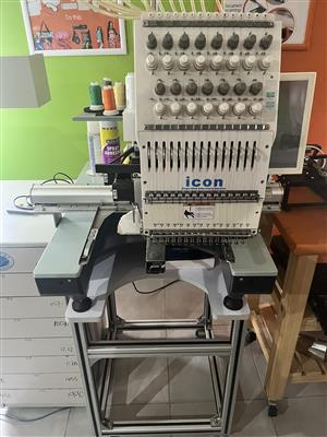 Single Head Embroidery Machine (Icon, 15-Needle)
