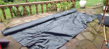 Black polysheeting.