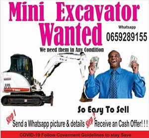 Wanted Mini Excavators