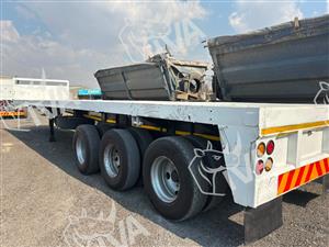 Refurbished HPC STEEL Pressing Tri-Axle Flat deck 12.5m trailer for sale