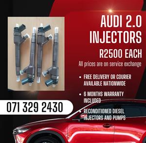 AUDI 2.0 INJECTORS FOR SALE WITH WARRANTY INCLUDED 