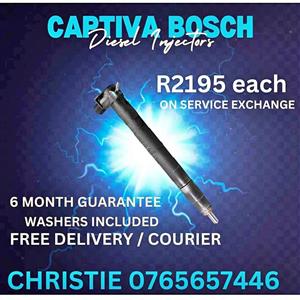 Captiva Bosch Diesel Injectors for sale with 6month Guarantee