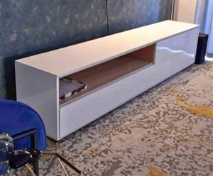 Long Tv stand glossy faces 2 tone