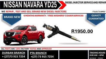 Nissan Navara yd25 Diesel Injectors 