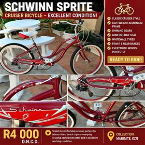  Schwinn Sprite Cruiser Bicycle – Excellent Condition