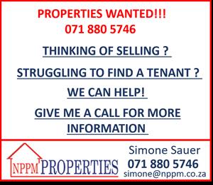 PROPERTY WANTED!!