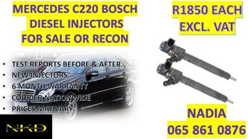 DIESEL INJECTORS FOR SALE FOR MERCEDES C220 BOSCH