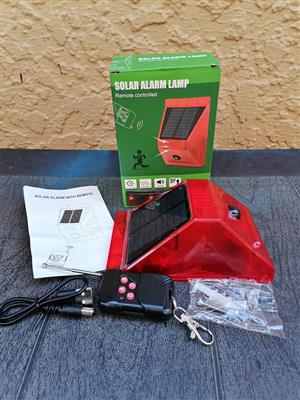 Solar alarm lamp,, PIR motion sensor alarm