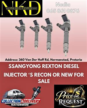 SSANGYONG REXTON DIESEL INJECTORS FOR SALE - 6 MONTHS WARRANTY