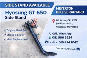Hyosung GT 650 side stand. Meyerton bike scrapyard new & secondhand spares. Andre