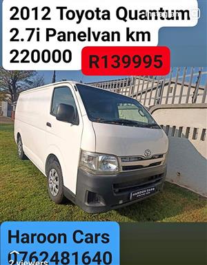 2012 Toyota Quantum 2.7i Panelvan