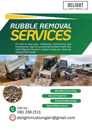 Rubble removal, Truck Hire, Site Clearance
